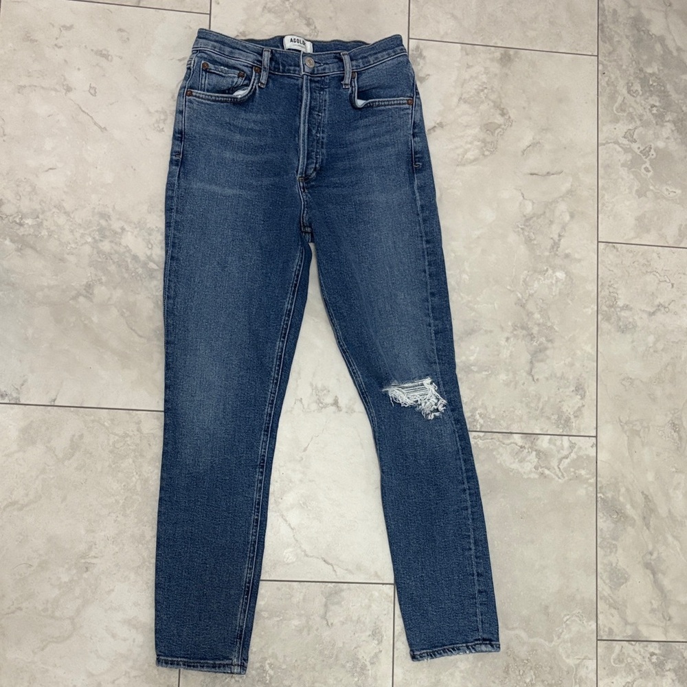 Agolde jeans size 25 high rise slim straight